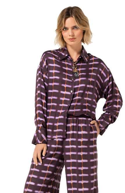 Blouse Strik Print Multi Color 4659-59