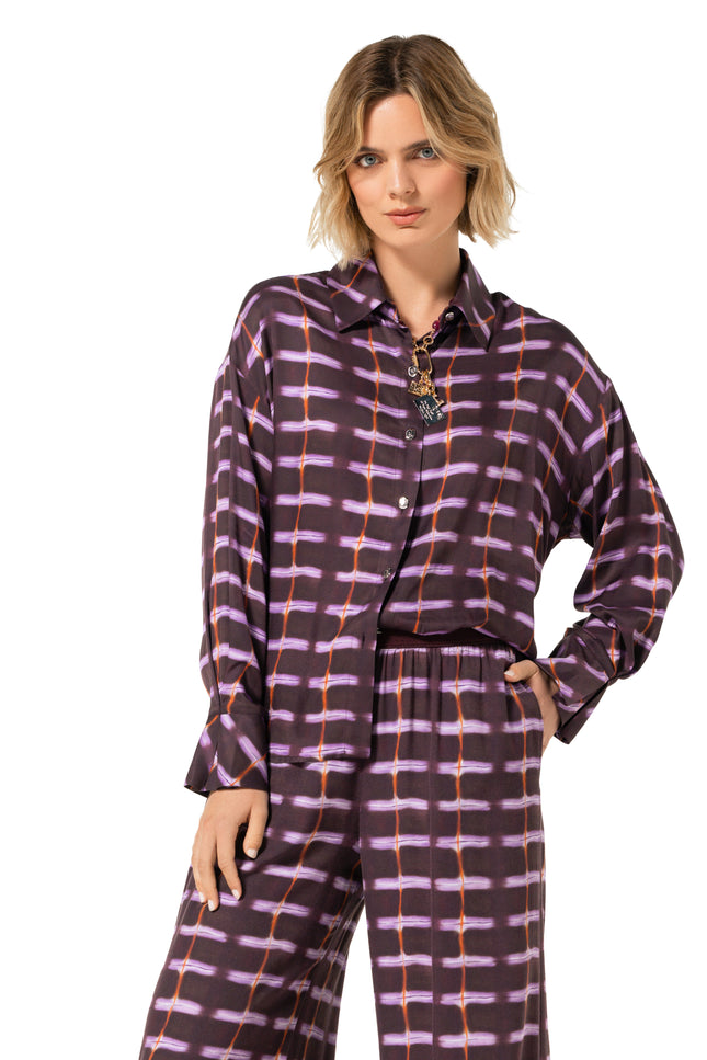 Blouse Strik Print Multi Color 4659-59