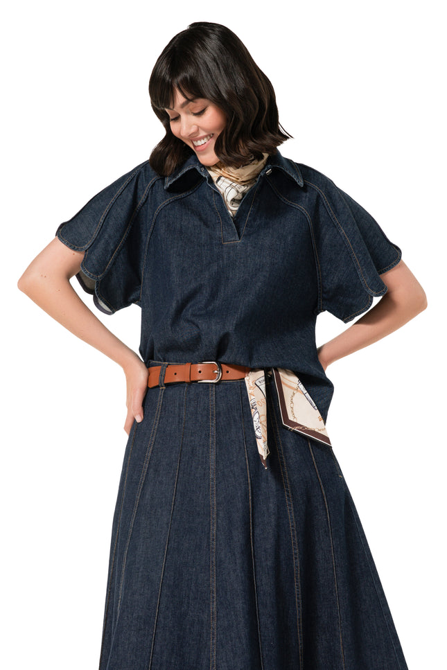 Blouse Jeans Dark Blue 4615-23