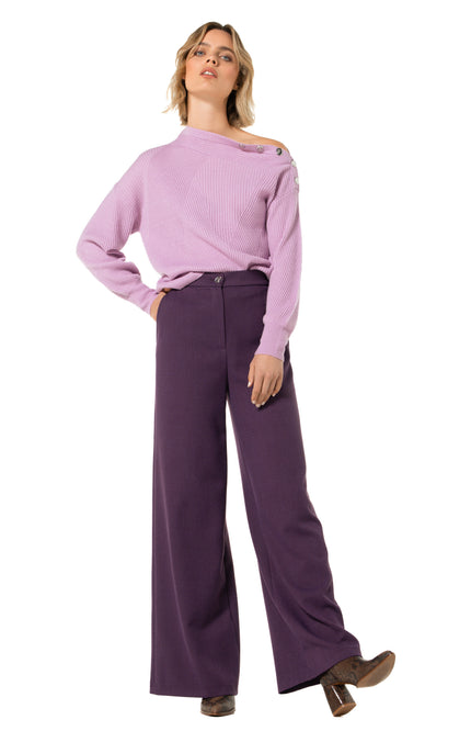 Broek Effen Purple 4567-44