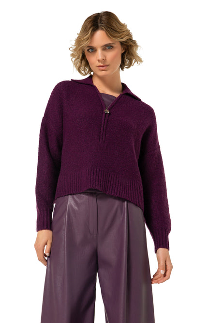 Trui Halfzip Plum 4222-45