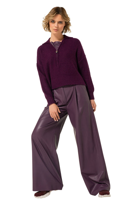 Trui Halfzip Plum 4222-45