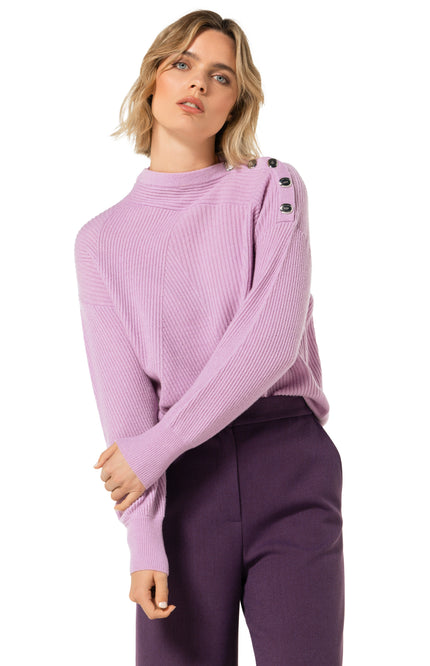 Trui Knopendetails Light Violet 4210-41