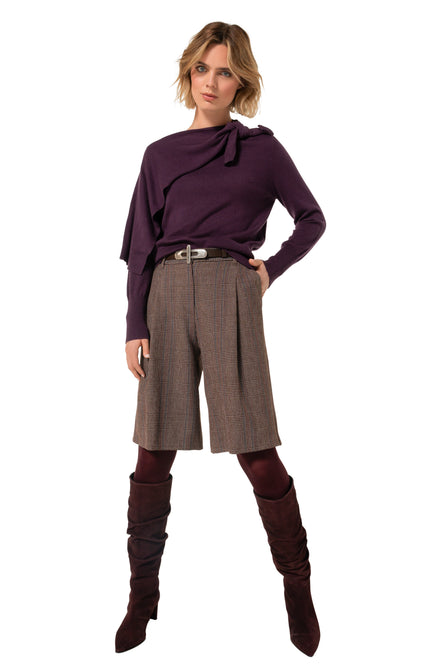 Trui Knoopdetail Plum 4205-45