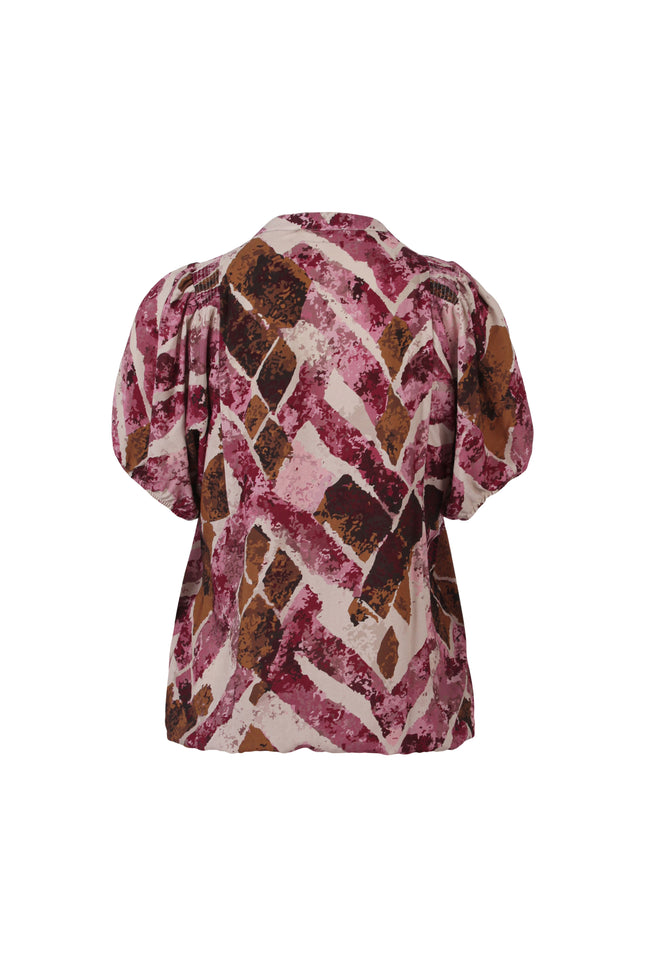 Blouse Grafische Batik Ruit Print Port 886410