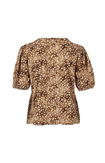 Blouse Bambi Print Camel 183626