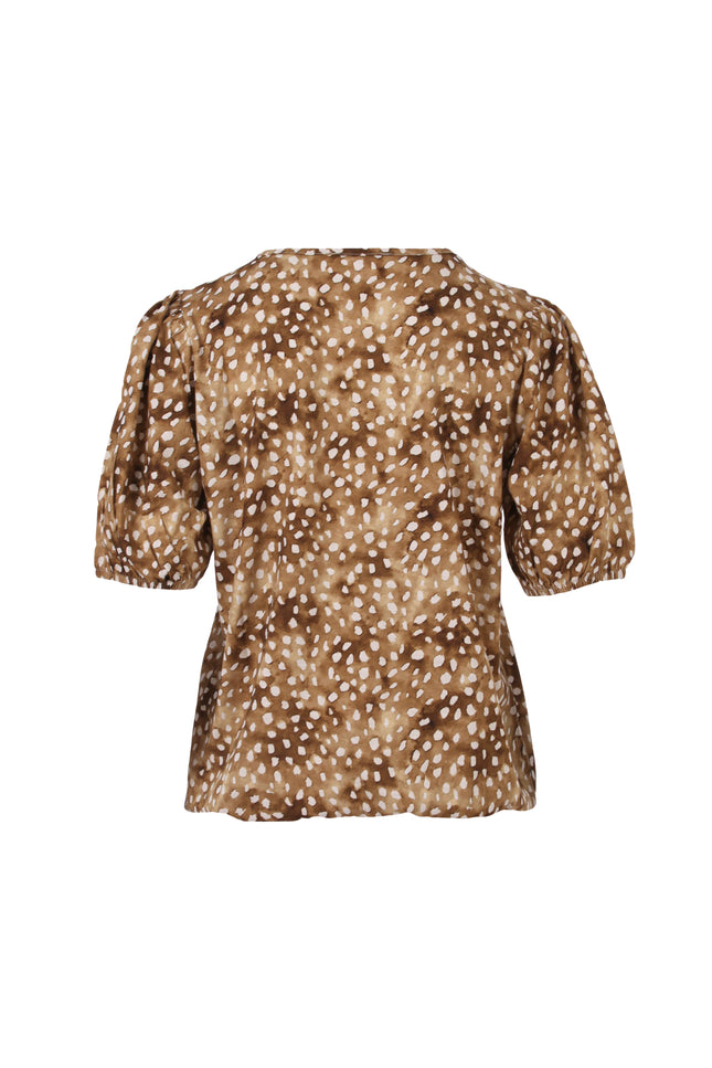Blouse Bambi Print Camel 183626