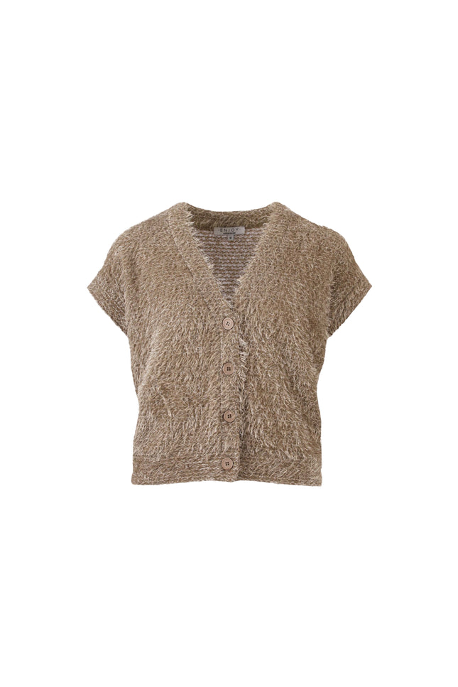 Gilet Fluffy Taupe 475606