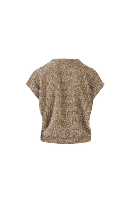 Gilet Fluffy Taupe 475606