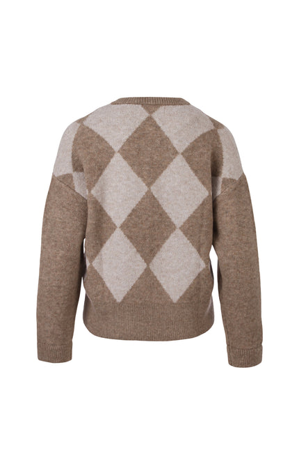Vest Ruitjes Zand 890600