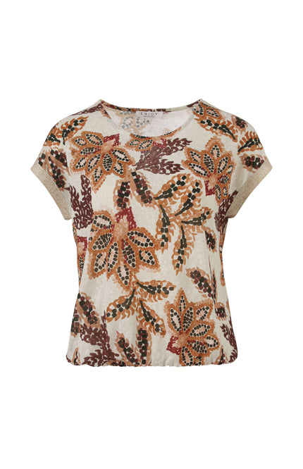 Blouse Bloemenprint Lurex Tape Port 156584
