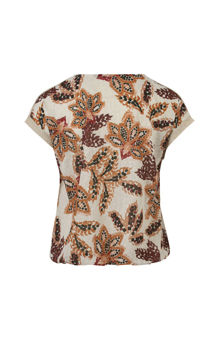 Blouse Bloemenprint Lurex Tape Port 156584