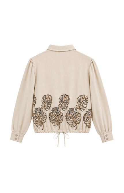 Blouse Josephine Ecru Leaves
