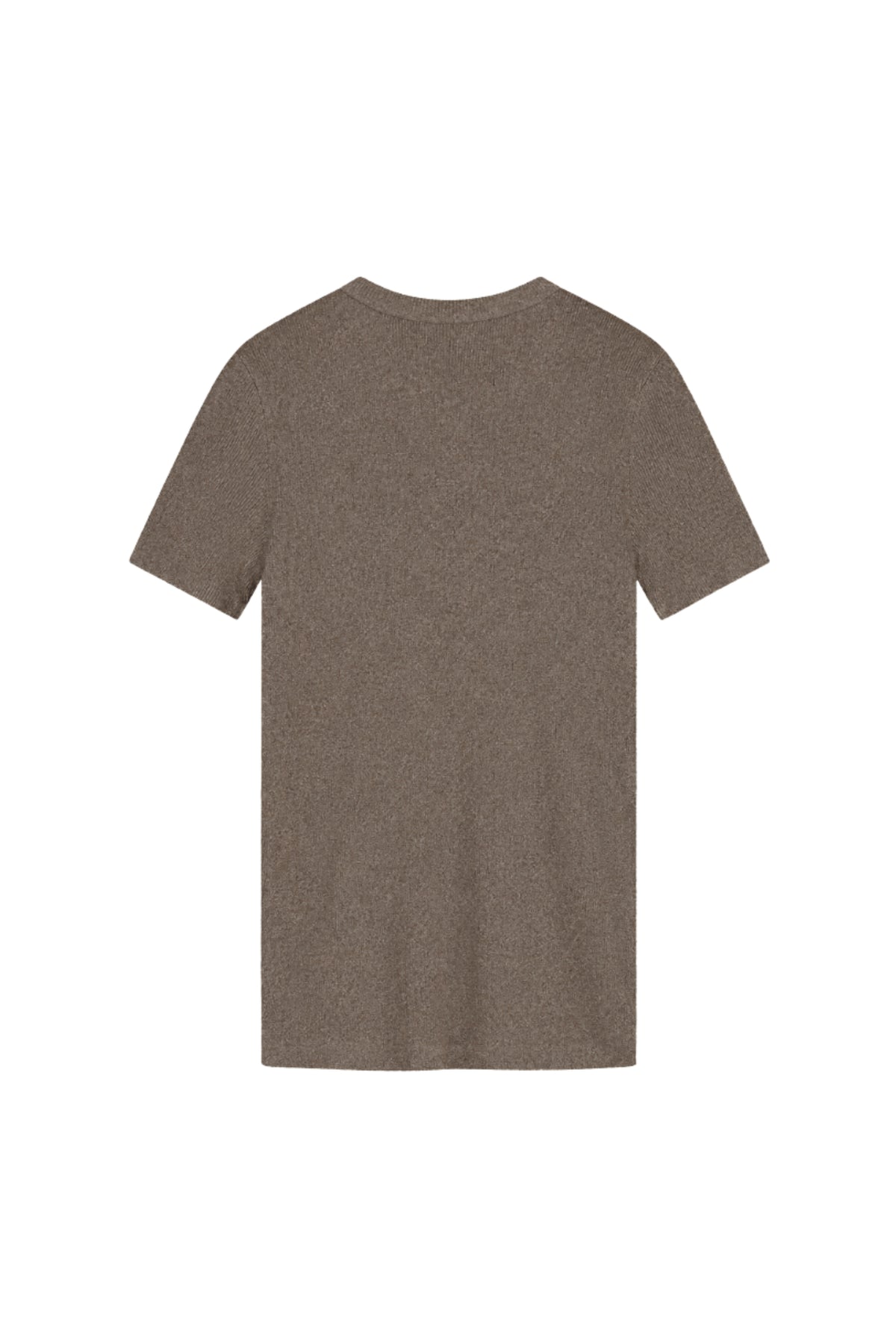 Elvira Casuals Virelora Cappuccino top met ronde hals en korte mouwen, lichtgewicht en modieus voor casual draagstijl