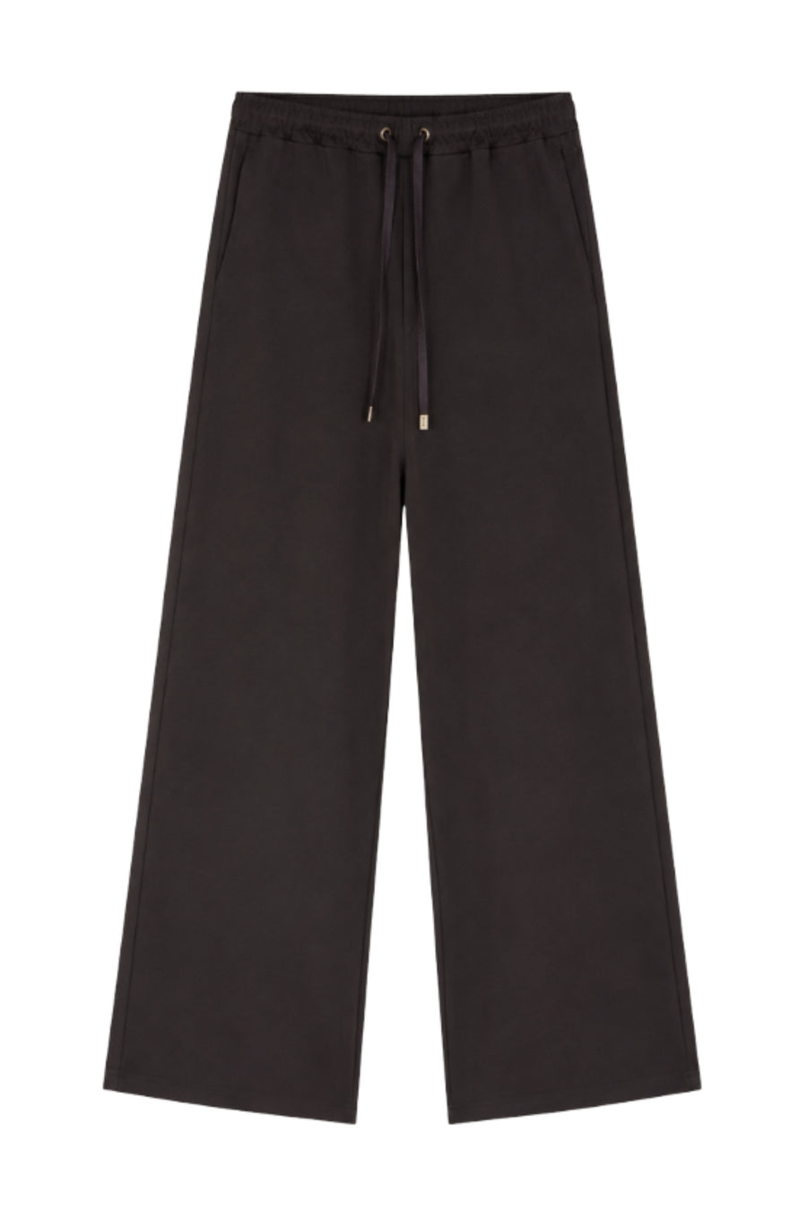 Donkere suède broek Madison Dark Coffee van Elvira Casuals, zichtbaar met een rechte pasvorm en subtiele details.