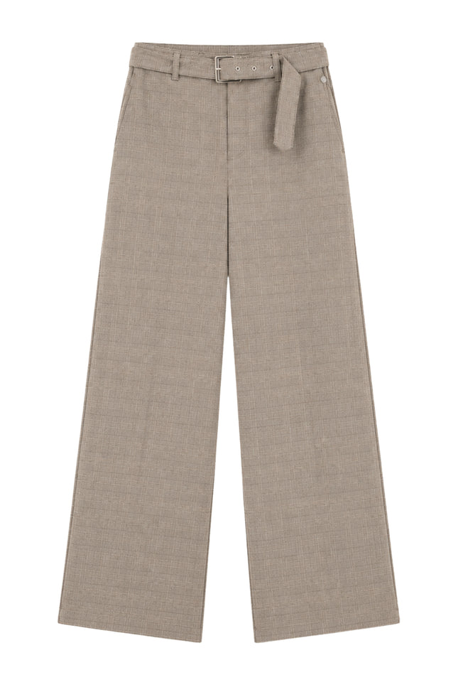 Broek Rumi Cappuccino Check