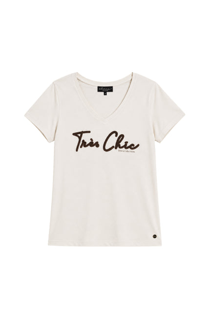 T-shirt Tres Chic Ecru