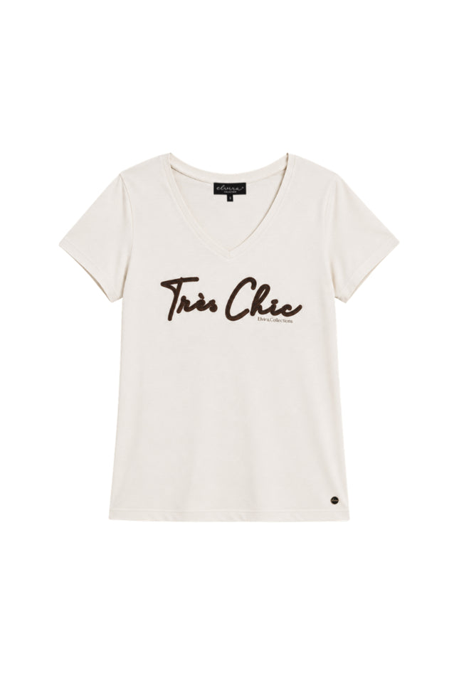 T-shirt Tres Chic Ecru