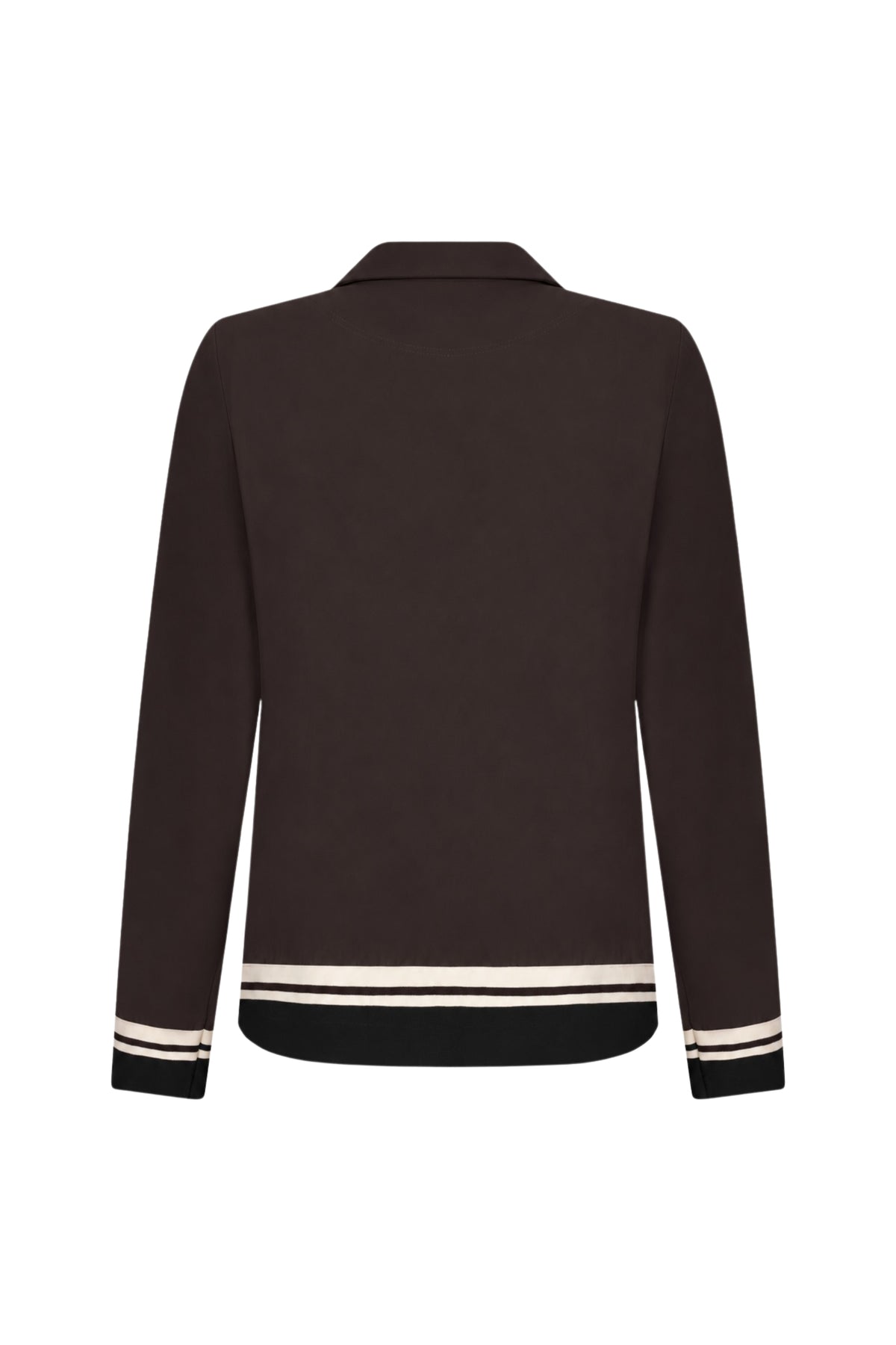 Zoso Travel Blazer Arian Espresso 264, herenkleding, close-up van de donkerbruin blazer met knopen en revers.