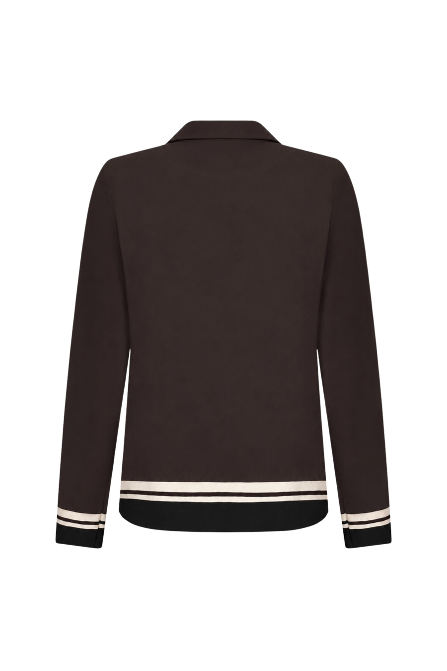 Zoso Travel Blazer Arian Espresso 264, herenkleding, close-up van de donkerbruin blazer met knopen en revers.