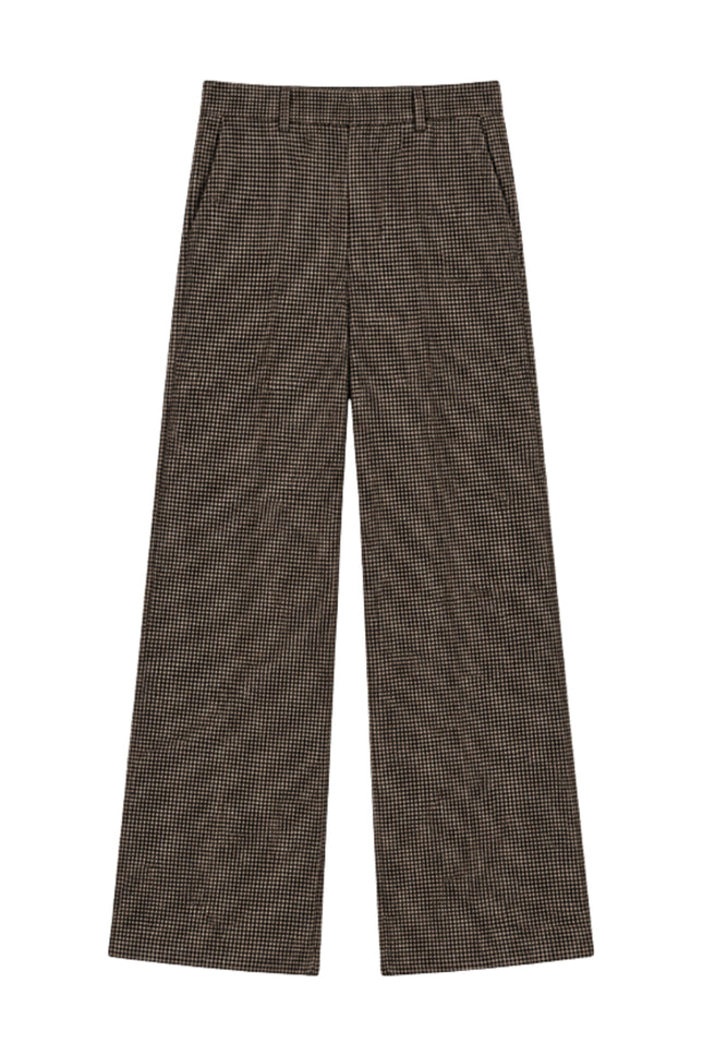 Broek Kaylee Dark Coffee Check