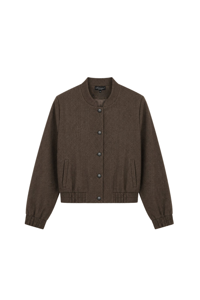 Bomber Riley Dark Coffee Zigzag
