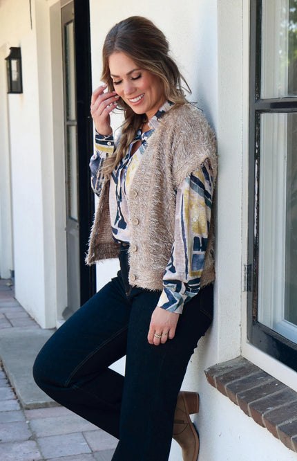 Gilet Fluffy Taupe 475606