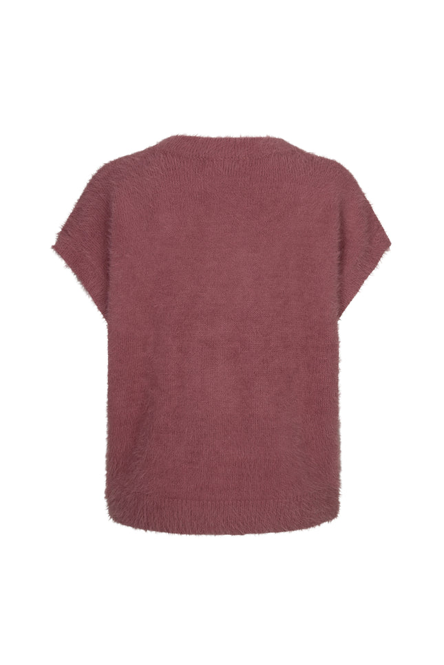 Top Sleeveless Fuzzy Mauve SRB5116