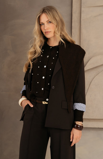 Vest Boukje Dark Chocolate CA128