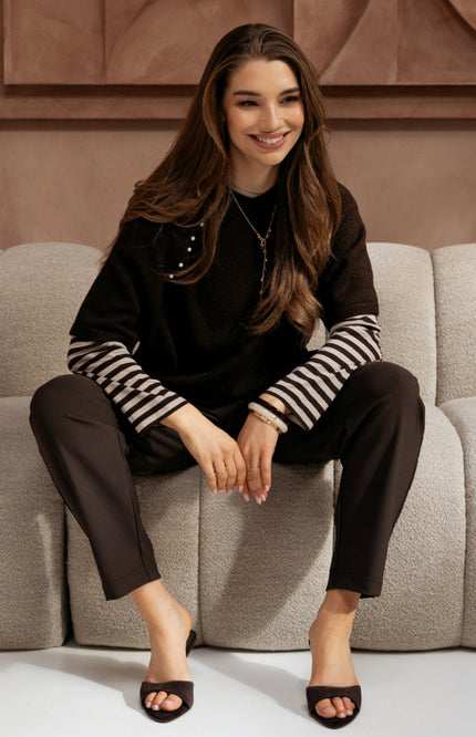 Trui Boukje Dark Chocolate PU149