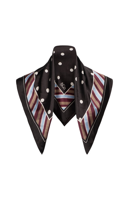 Sjaal Silke Dot Dark Chocolate AC103