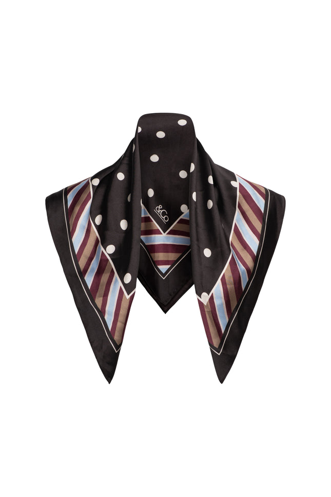 Sjaal Silke Dot Dark Chocolate AC103