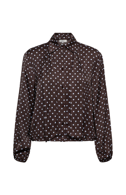 Blouse Alisha Polka Dark Chocolate BL448