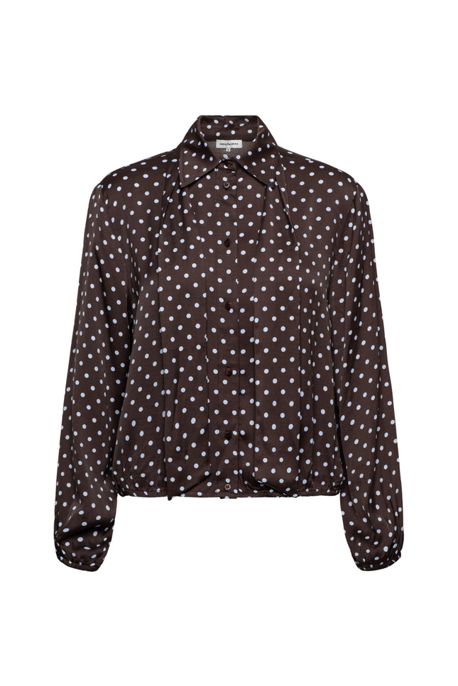 Blouse Alisha Polka Dark Chocolate BL448