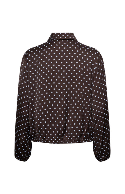 Blouse Alisha Polka Dark Chocolate BL448