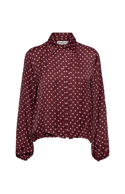 Blouse Alisha Polka Burgundy Multi BL448