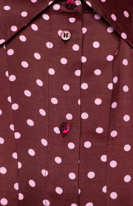 Blouse Alisha Polka Burgundy Multi BL448