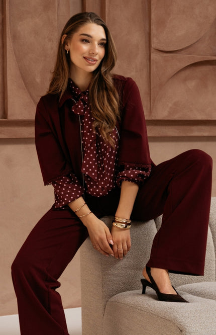 Blouse Alisha Polka Burgundy Multi BL448