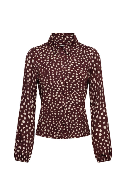 Blouse Anja Bambi Burgundy Multi BL458