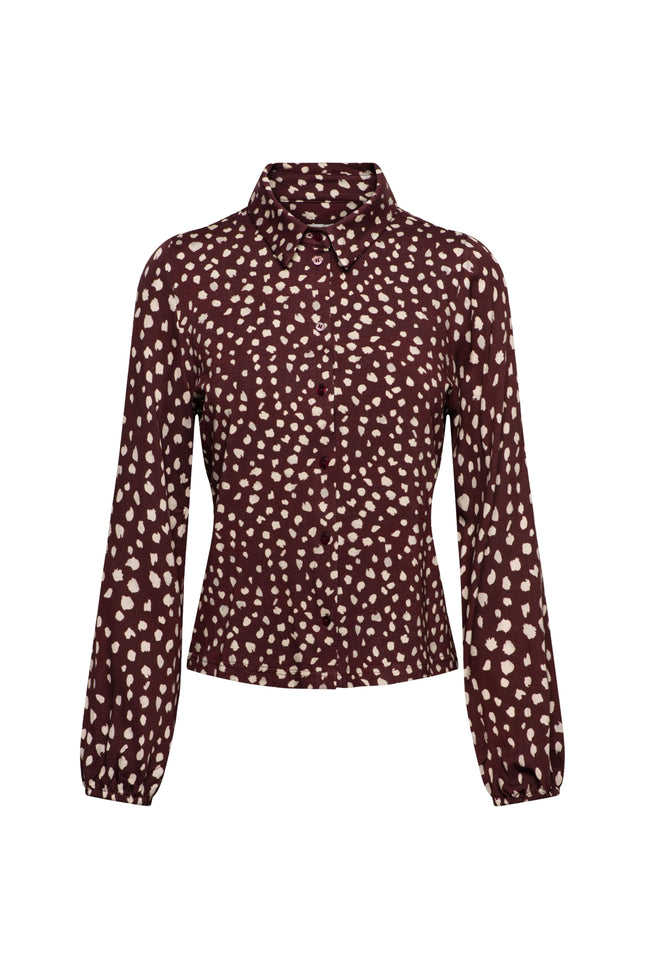 Blouse Anja Bambi Burgundy Multi BL458
