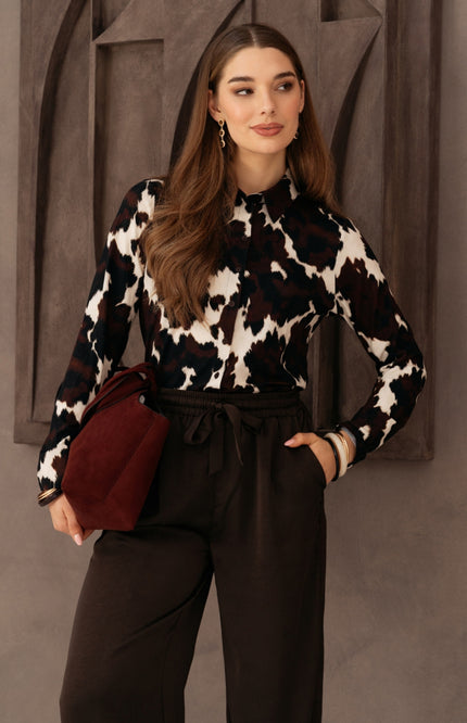 Blouse Lotte Cow Black Multi BL459