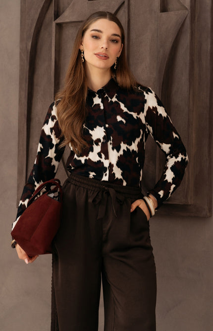 Blouse Lotte Cow Black Multi BL459