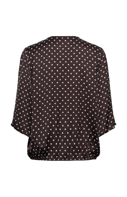 Blouse Aster Polka Dark Chocolate Multi TO392