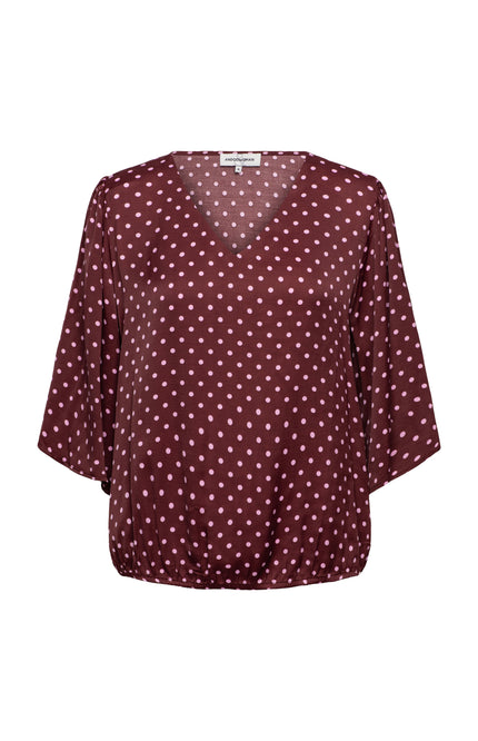 Blouse Aster Polka Burgundy Multi TO392