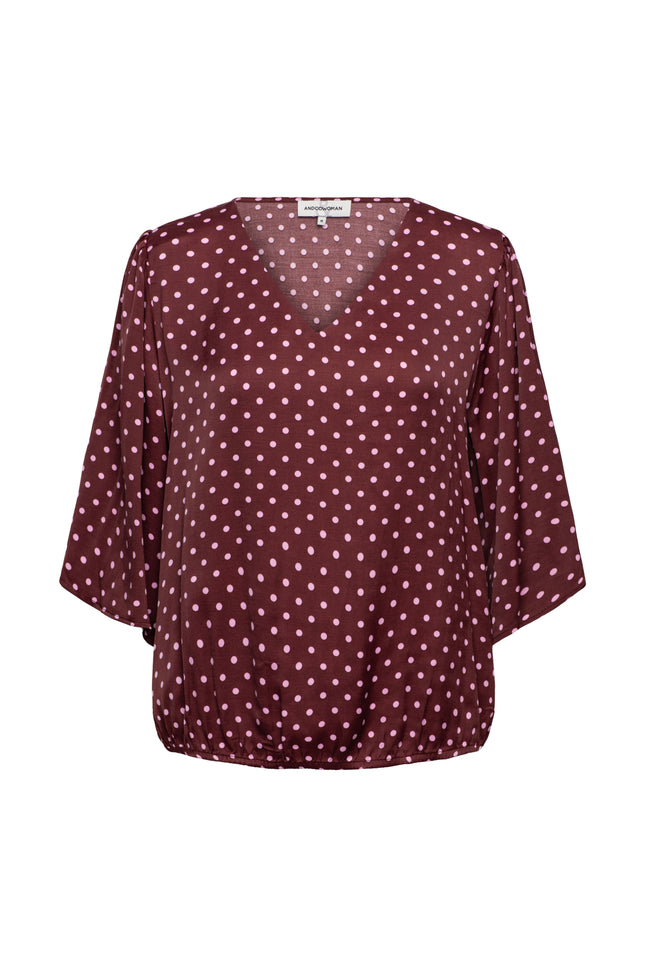 Blouse Aster Polka Burgundy Multi TO392