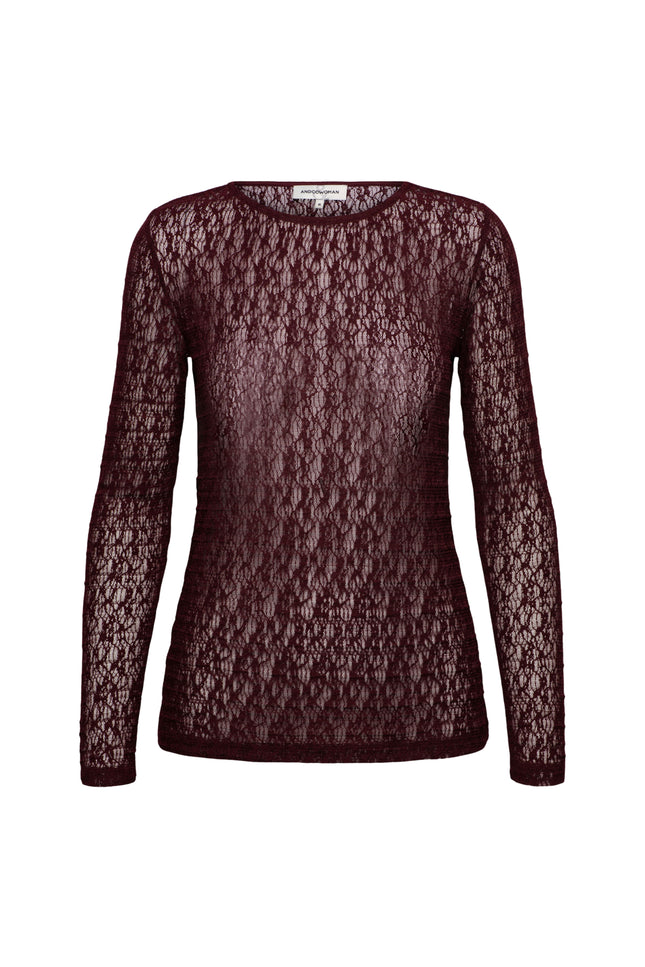 Top Tris Lace Burgundy TO390