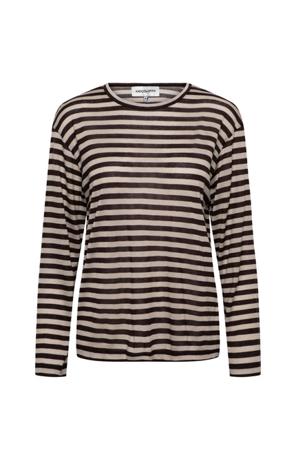 Top Tara Stripe Dark Chocolate Multi TO381