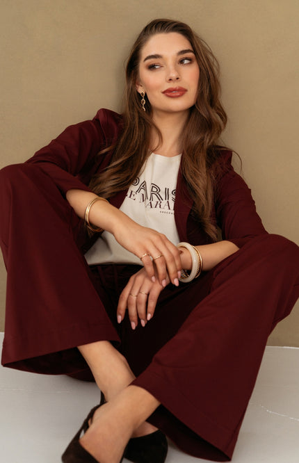 Heavy Travel Blazer Phileine Burgundy BZ167