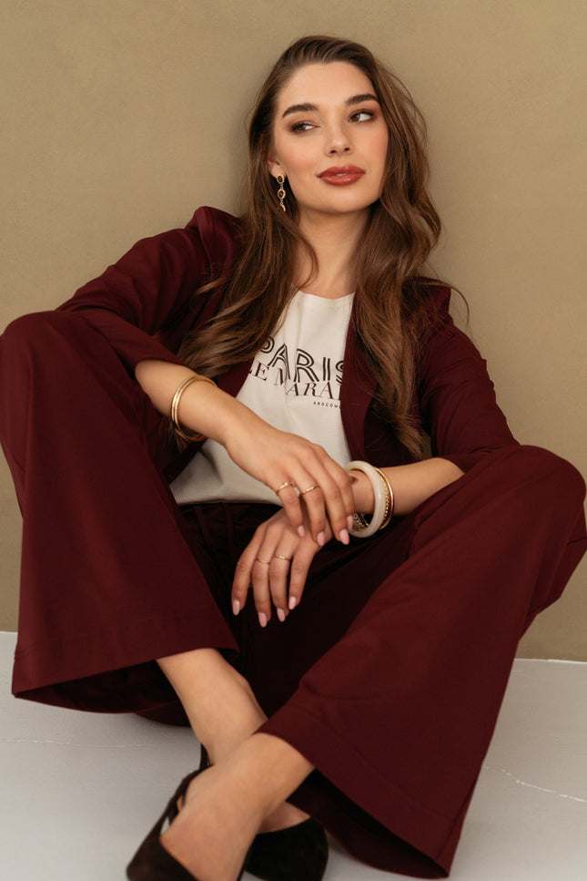 Heavy Travel Blazer Phileine Burgundy BZ167