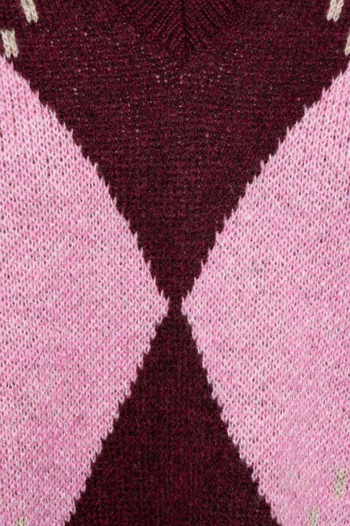 Donkerrode en multicolor Berber trui van &Co woman met een comfortabele pasvorm en zachte textuur.